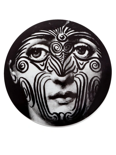 Shop Fornasetti Printed Ceramic Box In Black