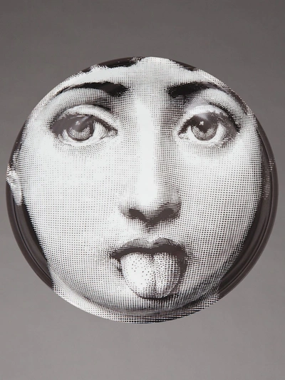 Fornasetti Printed Dish In Black
