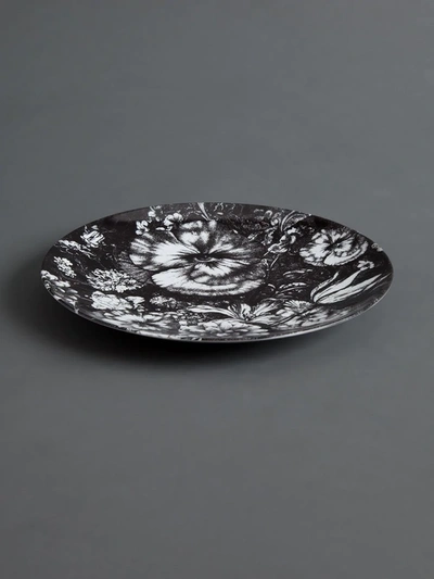 Shop Fornasetti Plate In Black