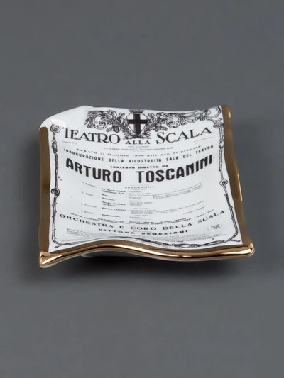 Shop Fornasetti 'toscanini ' Dish In White