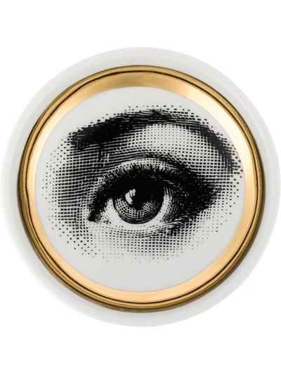 Shop Fornasetti Printed Ashtray In Grey