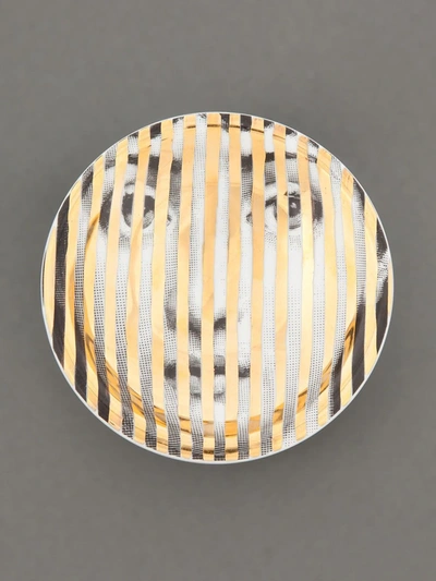 Fornasetti Striped Dish In Yellow