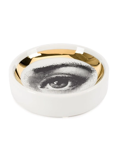 Shop Fornasetti Printed Ashtray In Grey