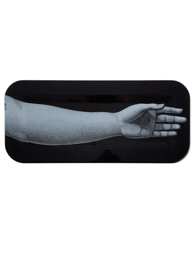 Shop Fornasetti Arm Flat Tray In Black
