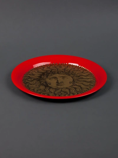 FORNASETTI "SOLE GOLD RED" TRAY 