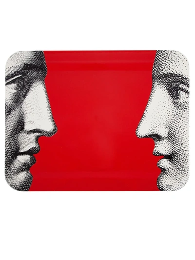 Shop Fornasetti Profile Tray In Red