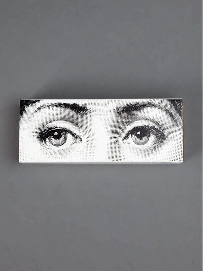 Shop Fornasetti Printed Wooden Box In Black