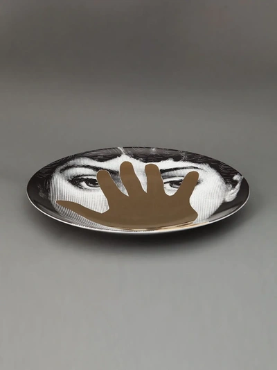 Shop Fornasetti Plate In Black