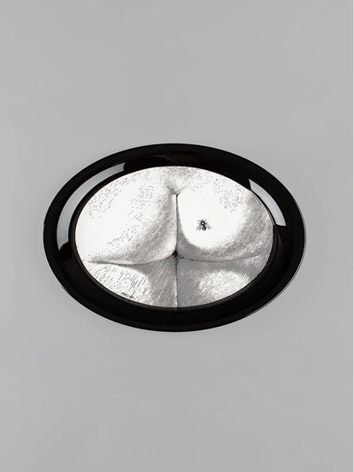 Shop Fornasetti Round Tray In Black