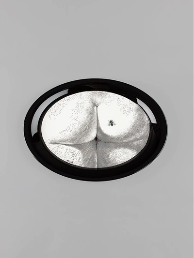 Fornasetti Round Tray In Black
