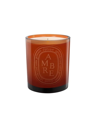 Shop Diptyque Ambre Scented Candle In Brown