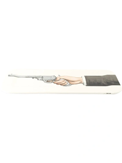 Fornasetti Printed Tray In White