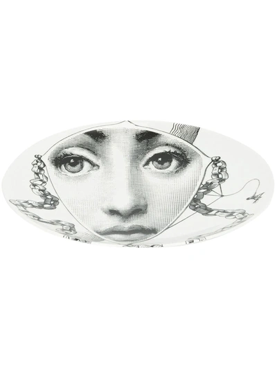 Fornasetti Face Plate In Black