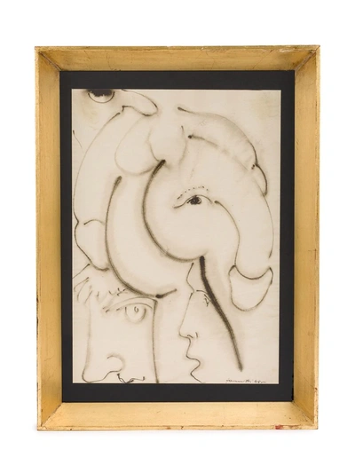 Fornasetti Erotic Painting In Multicolour