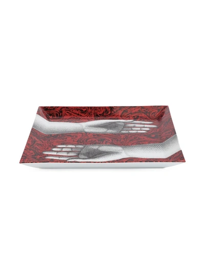 Fornasetti Don Giovanni Square Tray In Multicolour