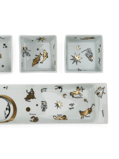 Fornasetti Astronomici Appetizer Set In White