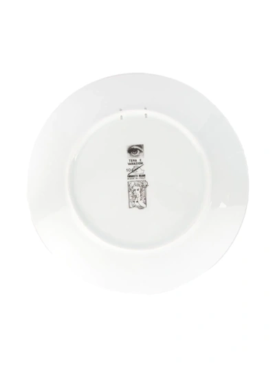Fornasetti Split Face Plate In Multicolour