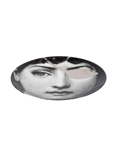 Shop Fornasetti Pirate Eye T&v Wall Plate In Grey