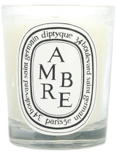 Shop Diptyque Ambre 190 Candle In White