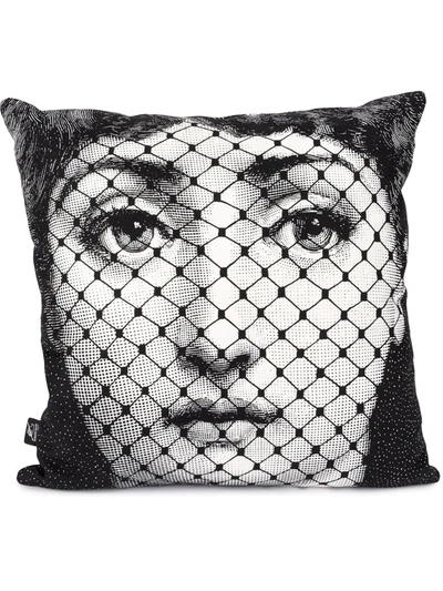 Shop Fornasetti Burlesque Photograph-print Pillow In Black