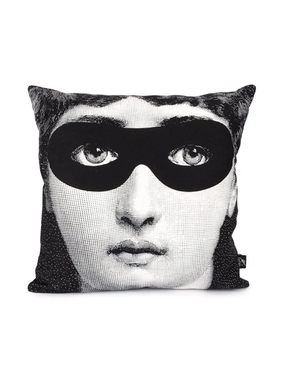 Shop Fornasetti Burlesque Photograph-print Pillow In Black