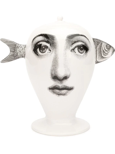 Shop Fornasetti Bollywood Fish Ceramic Bowl In White