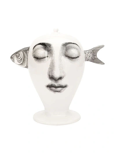 Shop Fornasetti Bollywood Fish Ceramic Bowl In White