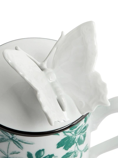 Shop Gucci Herbarium Butterfly Mug In White