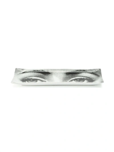 Fornasetti Ceramic Printed Plate (38cm) In White