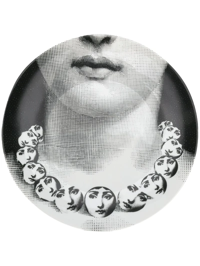 Shop Fornasetti Decorative Wall Plate In Black