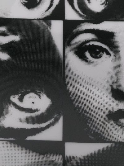 Fornasetti Portrait Plate In Black