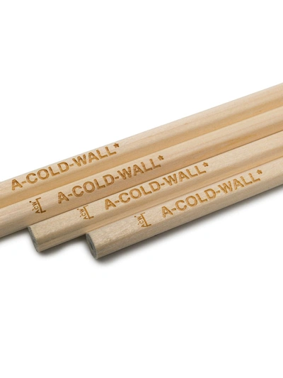 A-cold-wall* Logo Pencils In Neutrals