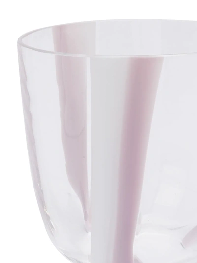 Carlo Moretti Striped Drinking Glass In Purple