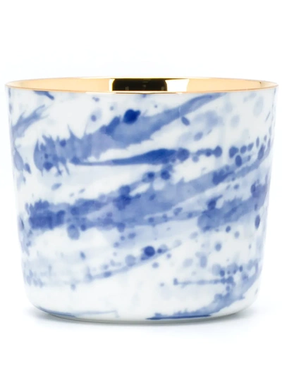 Shop Fürstenberg Marble-effect Cup In Blue