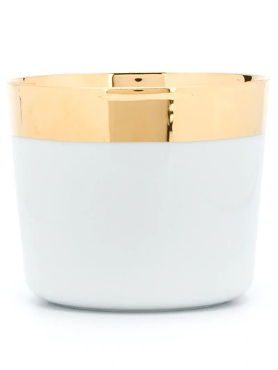 Shop Fürstenberg Gilded Rim Cup In White