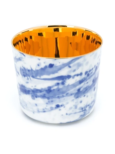 Shop Fürstenberg Marble-effect Cup In Blue