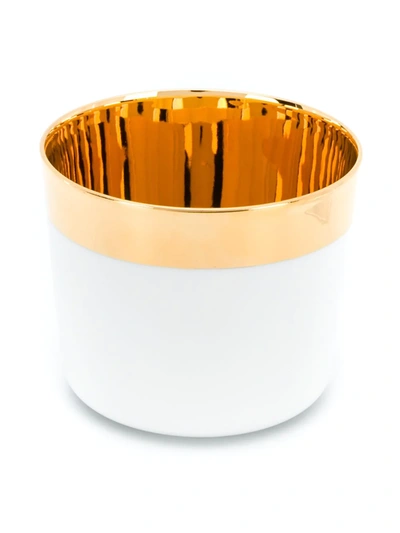 Shop Fürstenberg Gilded Rim Cup In White