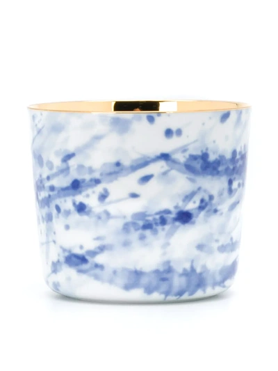 Shop Fürstenberg Marble-effect Cup In Blue
