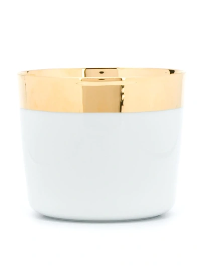 Shop Fürstenberg Gilded Rim Cup In White