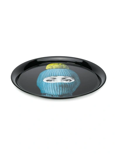 Fornasetti Lux Gstaad Tray In Black