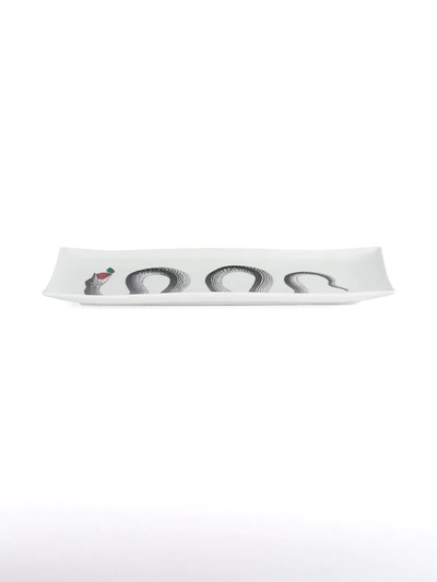 Fornasetti Serpente Serving Dish In White