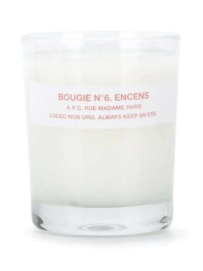 Shop Apc No.6 Encens Candle (350g) In White