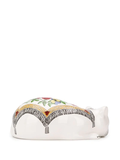 Fornasetti Cat Mantellato In White