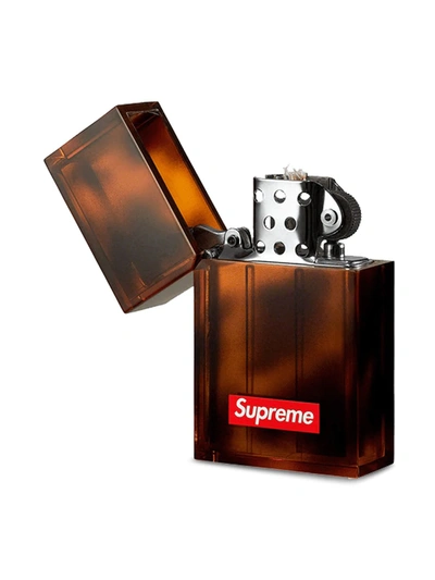 Supreme Tsubota Pearl Hard Edge Lighter Fw19 In Brown