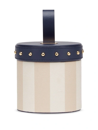 Shop Fendi Small Striped Box In Black