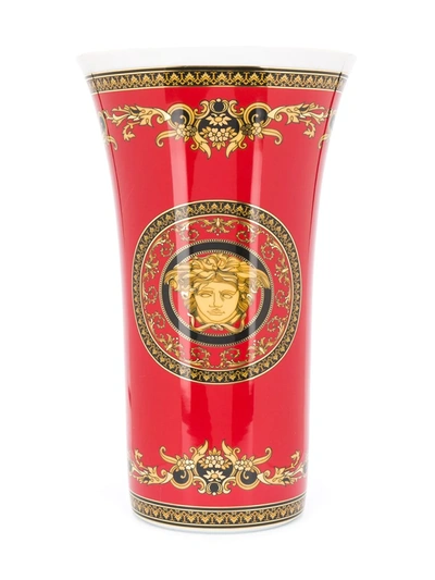Versace Home Vasenserie Medusa Vase In Red