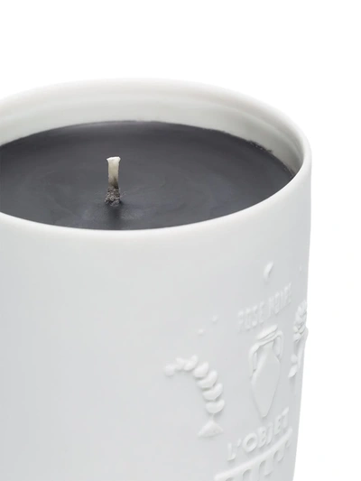 Shop L'objet Rose Noire Embossed Candle (350gr) In White