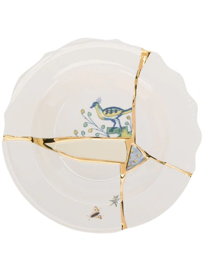 Shop Seletti Kintsugi Dessert Plate (24cm) In White