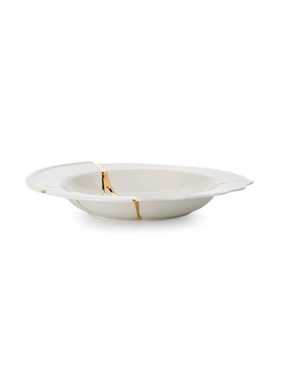 Shop Seletti Kintsugi Dessert Plate (24cm) In White