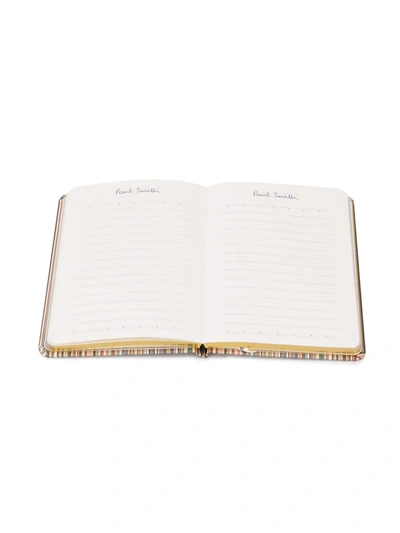 Shop Paul Smith Signature Stripe Pocket Notebook In Neutrals